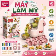 Máy Làm Mì Đất Nặn Dream Clay 22 Chi Tiết, Bộ Khuôn Làm Bánh Nhiều Hình