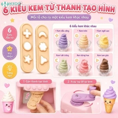 Máy Làm Kem Đất Nặn Dream Kitchen 40pcs, Kèm 12 Màu Đất Nặn Và Khuôn Tạo Hình
