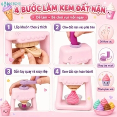 Máy Làm Kem Đất Nặn Dream Kitchen 40pcs, Kèm 12 Màu Đất Nặn Và Khuôn Tạo Hình