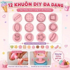 Máy Làm Kem Đất Nặn Dream Kitchen 40pcs, Kèm 12 Màu Đất Nặn Và Khuôn Tạo Hình