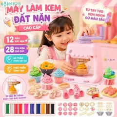 Máy Làm Kem Đất Nặn Dream Kitchen 40pcs, Kèm 12 Màu Đất Nặn Và Khuôn Tạo Hình