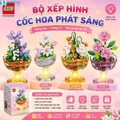 Lốc 6 Hộp Xếp Hình Cốc Hoa Phát Sáng QS08