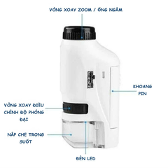 Kính Hiển Vi Cầm Tay 120X Cho Bé Có Đèn LED