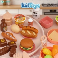 Bộ Đồ Chơi Nhà Bếp 36cm Có Khói Vòi Nước 33 Chi Tiết Cho Bé