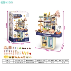Bộ Đồ Chơi Nhà Bếp 36cm Có Khói Vòi Nước 33 Chi Tiết Cho Bé