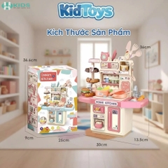 Bộ Đồ Chơi Nhà Bếp 36cm Có Khói Vòi Nước 33 Chi Tiết Cho Bé