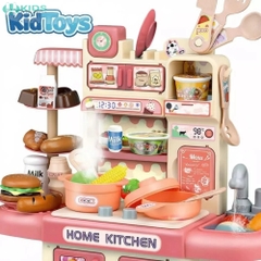 Bộ Đồ Chơi Nhà Bếp 36cm Có Khói Vòi Nước 33 Chi Tiết Cho Bé