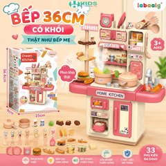 Bộ Đồ Chơi Nhà Bếp 36cm Có Khói Vòi Nước 33 Chi Tiết Cho Bé