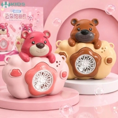 Máy Ảnh Bong Bóng Hình Gấu Tự Động Có Đèn Cho Bé