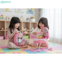 Vali Trang Điểm Công Chúa Cho Bé, Balo Kéo Biến Hình Bàn Trang Điểm Kèm Phụ Kiện