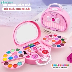 Túi Xách Trang Điểm Cho Bé, Bộ Makeup Có Gương, Phấn Màu, Son Và Phụ Kiện Làm Móng