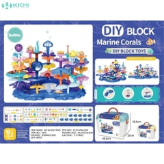 Bộ Lắp Ghép Vườn Hoa 93pcs, Đại Dương 76pcs Cho Bé 3+