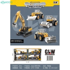 Set 4 Xe Công Trình Hợp Kim Tỷ Lệ 1:55 Cho Bé