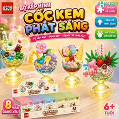 Bộ Xếp Hình Cốc Kem Phát Sáng QS08