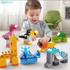 Bộ Lắp Ghép Thế Giới Động Vật Building Blocks 102pcs FEELO – Xếp Hình Sáng Tạo Cho Bé 3+