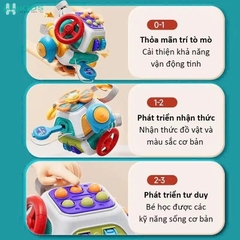 Khối Bận Rộn 10in1 Đa Năng Cho Bé 18M+