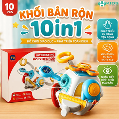 Khối Bận Rộn 10in1 Đa Năng Cho Bé 18M+