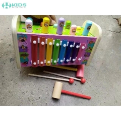 Đồ Chơi Gỗ Đập Chuột Sư Tử Có Đàn Xylophone Cho Bé