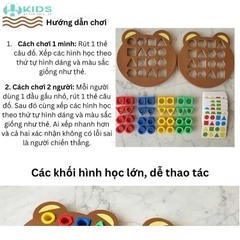 Đồ Chơi Bảng Gấu Lắp Ghép 2 Người Chơi Có Chuông