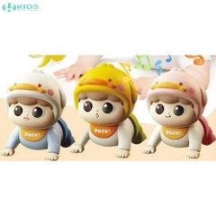 Đồ Chơi Em Bé Tập Bò Đội Mũ Vịt Tự Động