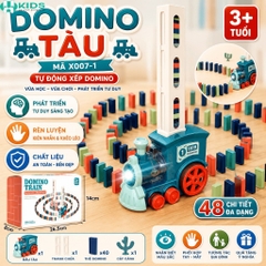 Tàu Xếp Domino Tự Động 48 Chi Tiết Cho Bé – Mã X007-1