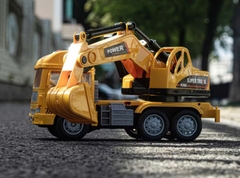 Set Xe Ben Và Xe Xúc Vàng Chạy Pin Có Đèn Nhạc Cho Bé Tỉ Lệ 1:18 – Mã 6884
