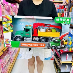 Xe Cẩu Chở Rác Đồ Chơi Cỡ Lớn Có Đèn Nhạc Cho Bé – Thùng Nâng Hạ