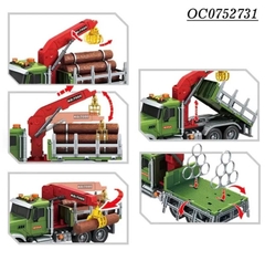 Xe Cẩu Chở Gỗ Đồ Chơi Cỡ Lớn Có Đèn Nhạc Cho Bé – Cẩu Nâng Hạ