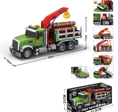 Xe Cẩu Chở Gỗ Đồ Chơi Cỡ Lớn Có Đèn Nhạc Cho Bé – Cẩu Nâng Hạ