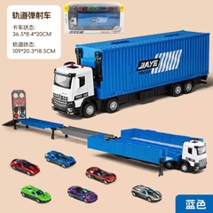 Xe Container Biến Hình Đường Đua Chủ Đề Cảnh Sát Kèm 6 Xe Mini – Mã SJ706C-1