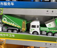 Set 2 Xe Chở Rác Chạy Pin Có Đèn Nhạc Cho Bé Tỉ Lệ 1:18 – Mã 6883