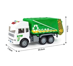 Set 2 Xe Chở Rác Chạy Pin Có Đèn Nhạc Cho Bé Tỉ Lệ 1:18 – Mã 6883