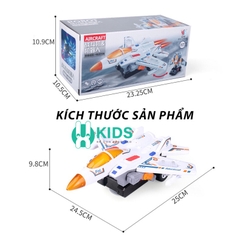Máy Bay Biến Hình Robot 2 Trong 1 Cho Bé – Tự Động Biến Hình, Đèn LED Và Âm Thanh