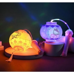 Đèn lồng trung thu dạng tròn có mái kép truyền thống