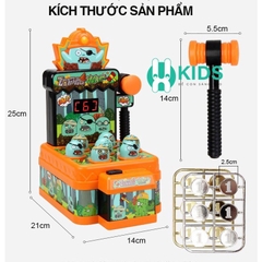 Đồ chơi đập chuột tính điểm đút xu có đèn led nhạc