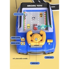 Đồ chơi vô lăng lái xe ô tô mô phỏng game đua xe có pin sạc kèm hiêu ứng âm thâm