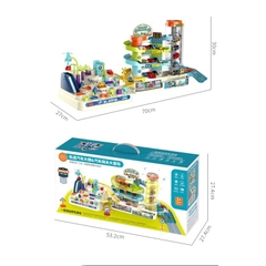 Đồ chơi đường đua ô tô kết hợp garage đỗ xe ô tô 3 tầng