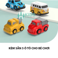 Đồ chơi đường đua ô tô kết hợp garage đỗ xe ô tô 3 tầng