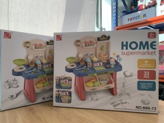 Đồ chơi quầy siêu thị bán hàng kem có âm thanh và ánh sáng gồm 33 chi tiết cỡ lớn cho bé