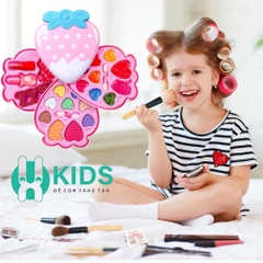 Đồ chơi trang điểm cao cấp hình dâu tây xinh xắn cho bé gái X KIDS có thể dễ dàng tẩy rửa sạch sẽ