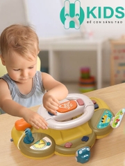 ĐỒ CHƠI GIÁO DỤC SỚM- VÔ LĂNG XE HƠI ĐIỆN TỬ CÓ ĐÈN NHẠC GIÚP BÉ RÈN LUYỆN TAY, PHÁT TRIÊN TƯ DUY CỰC THÚ VỊ