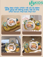 ĐỒ CHƠI GIÁO DỤC SỚM- VÔ LĂNG XE HƠI ĐIỆN TỬ CÓ ĐÈN NHẠC GIÚP BÉ RÈN LUYỆN TAY, PHÁT TRIÊN TƯ DUY CỰC THÚ VỊ