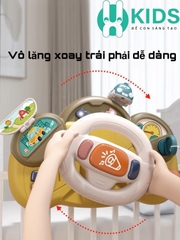 ĐỒ CHƠI GIÁO DỤC SỚM- VÔ LĂNG XE HƠI ĐIỆN TỬ CÓ ĐÈN NHẠC GIÚP BÉ RÈN LUYỆN TAY, PHÁT TRIÊN TƯ DUY CỰC THÚ VỊ