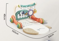 Thảm đạp nhạc, thảm nhạc nằm chơi cho bé sơ sinh đa năng kết hợp xe tập đi 3in1 có phím đàn piano cho trẻ em