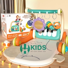 Thảm đạp nhạc, thảm nhạc nằm chơi cho bé sơ sinh đa năng kết hợp xe tập đi 3in1 có phím đàn piano cho trẻ em