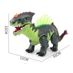 Đồ chơi mô hình khủng long cỡ lớn biết đi người phát sáng có nhạc và phun lửa cực kì thú vị cho bé