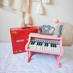 Đàn piano mini 25 phím điện tử cho bé tự học tại nhà, có mic hát thu âm, kết nối điện thoại kèm sẵn 22 bài hát vui vẻ