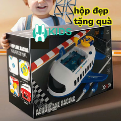 Đồ chơi điều khiển vô lăng game đua xe với màn hình điện tử mô phỏng mô hình máy bay cỡ lớn vượt chướng ngại vật có đèn nhạc đời mới cho bé