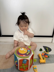 Đồ chơi hộp bận rộn 9 mặt đa năng 26 cách chơi có đàn nhạc, câu cá, điện thoại, vô lăng, đập chuột giáo dục sớm cho bé