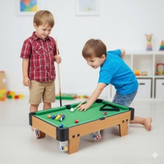 Bàn Bida Mini Cho Bé Và Gia Đình – Bộ Bi-a Để Bàn Kèm Gậy, Bi, Phụ Kiện Đầy Đủ
